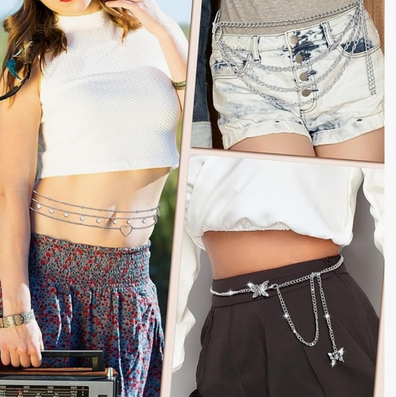 10 Chic Body Chain Belts NWT - Picture 3 of 8